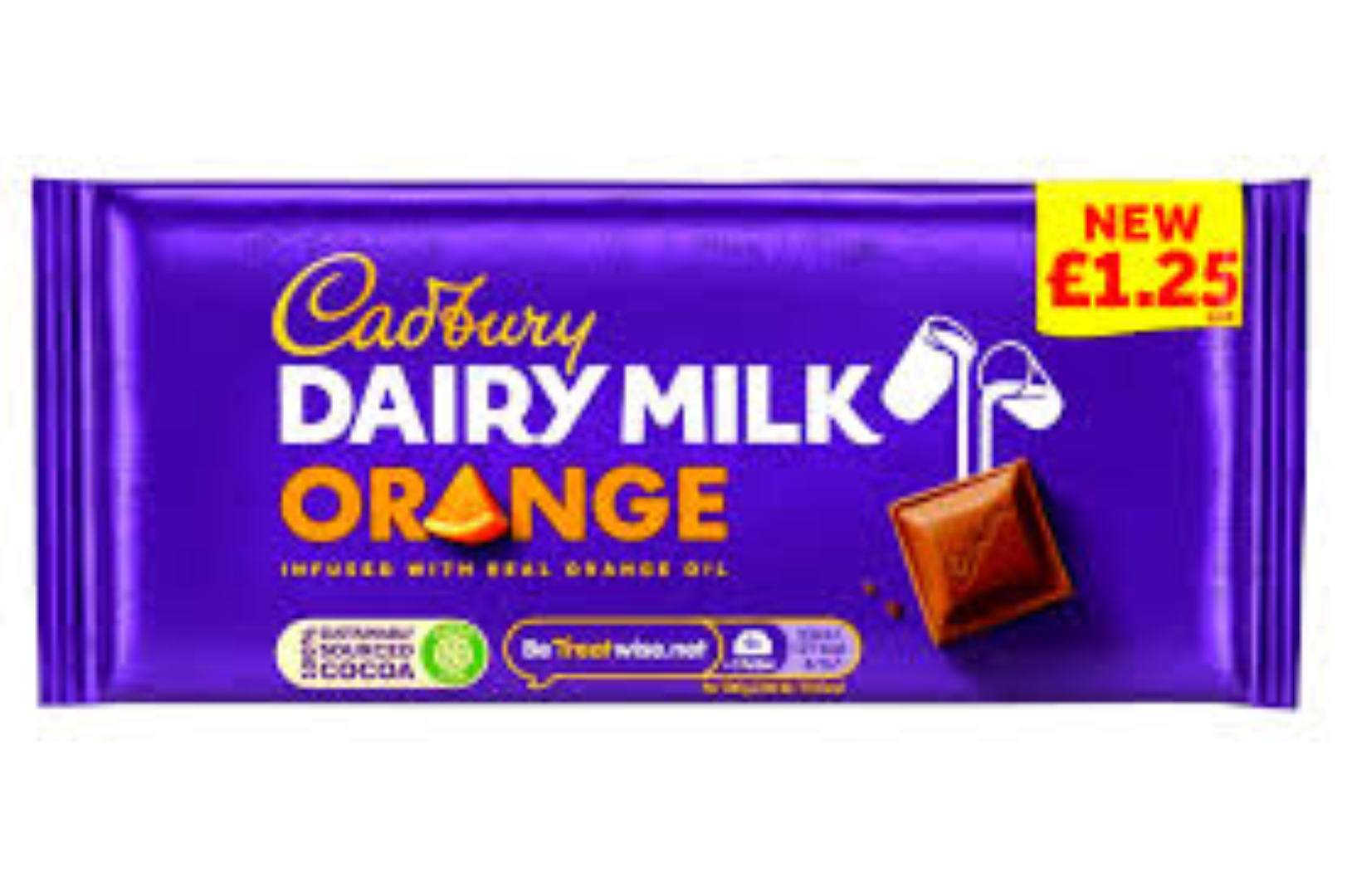 CADBURY DAIRY MILK ORANGE POUCH 95G